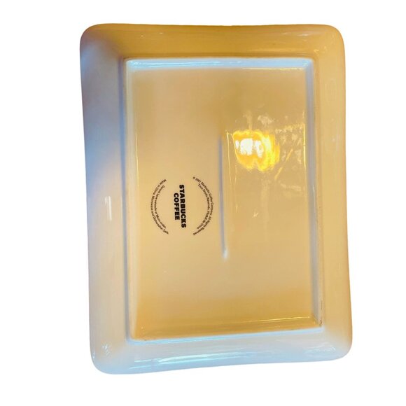 Starbucks Coffee Serving Tray Fruit Decor Ceramic Plate - Picture 3 of 5